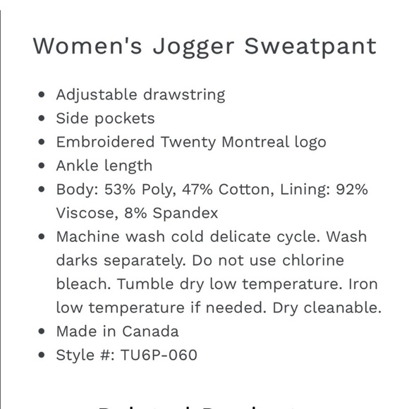 Twenty Montreal Sunnyside Embroidered Joggers - Picture 5 of 5